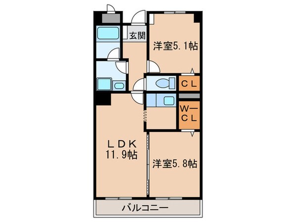 グラディ－トの物件間取画像